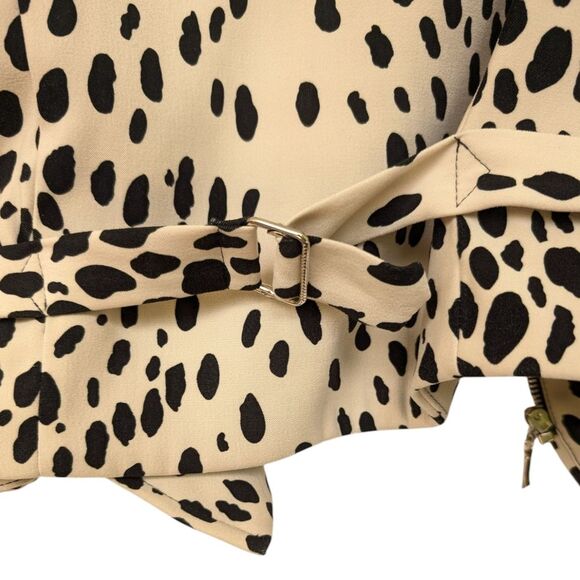 Vintage Elliott Lauren Black & White Animal Print Zip-Up Sleeveless Vest - L - Picture 6 of 9